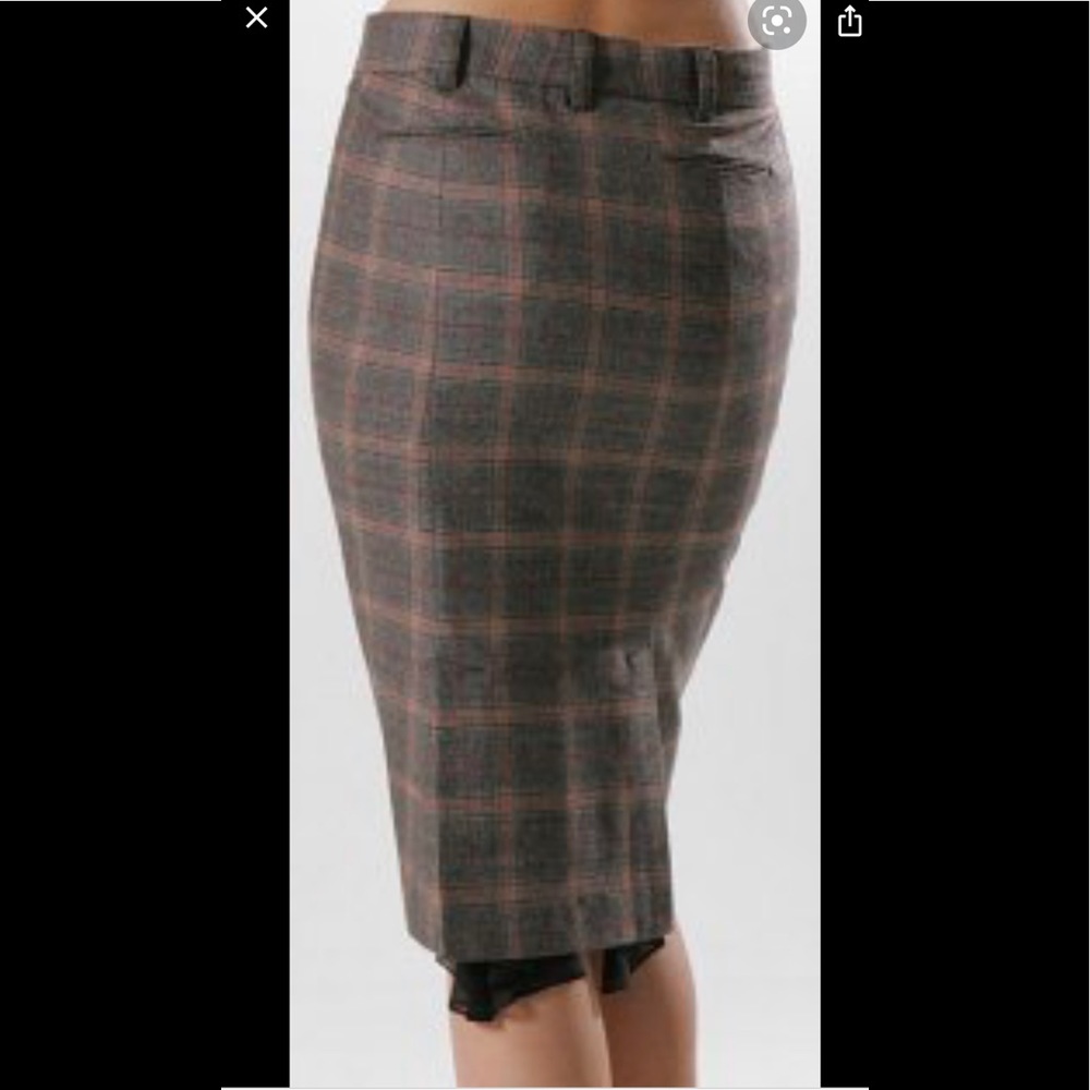L.A.M.B. 2 Glam grunge Gwen plaid pencil skirt